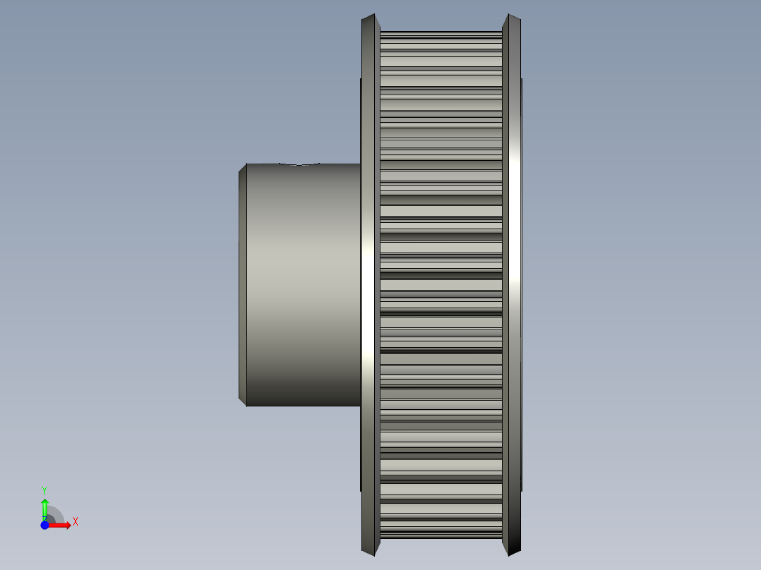 同步带轮5M40W20前视图