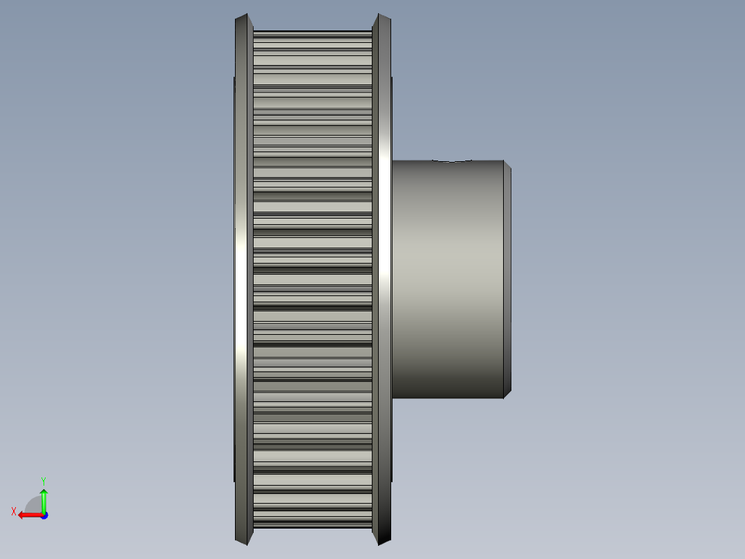 同步带轮5M40W20后视图
