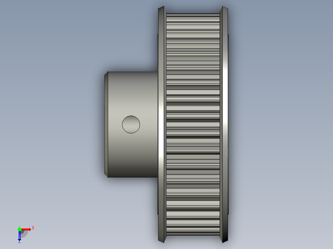 同步带轮5M40W20俯视图