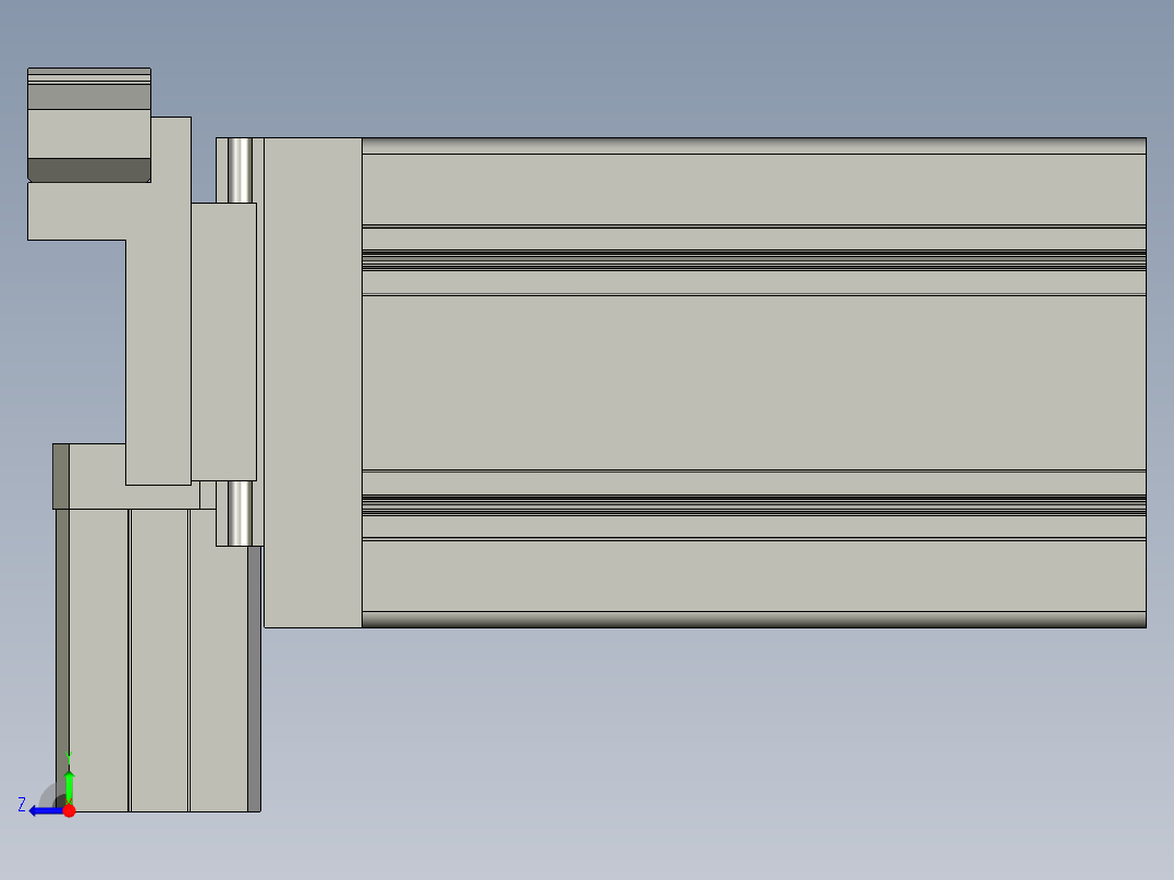YX-04-15拉胶纸组件右视图