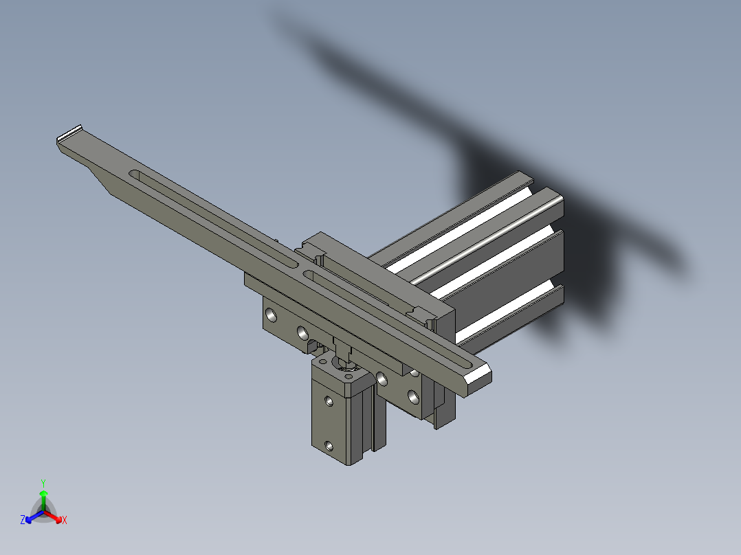 YX-04-15拉胶纸组件正等轴测图