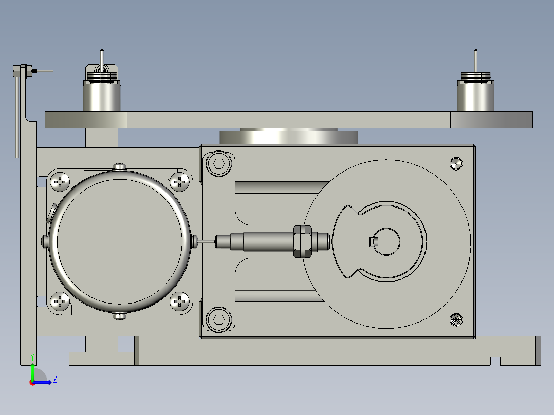 旋转工作台BBB左视图