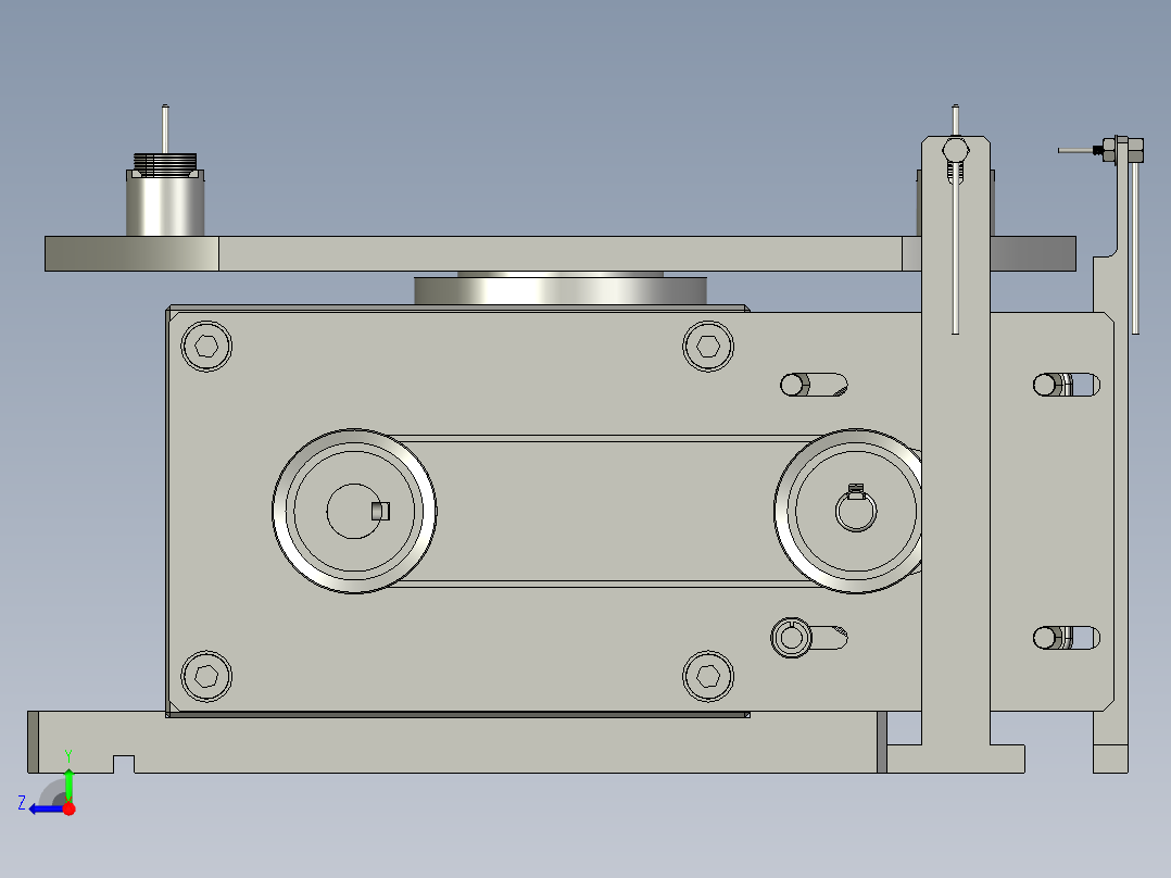 旋转工作台BBB右视图