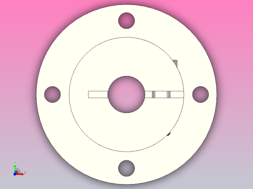 GBJ01-D8导向轴支座（开口型法兰型）前视缩略图