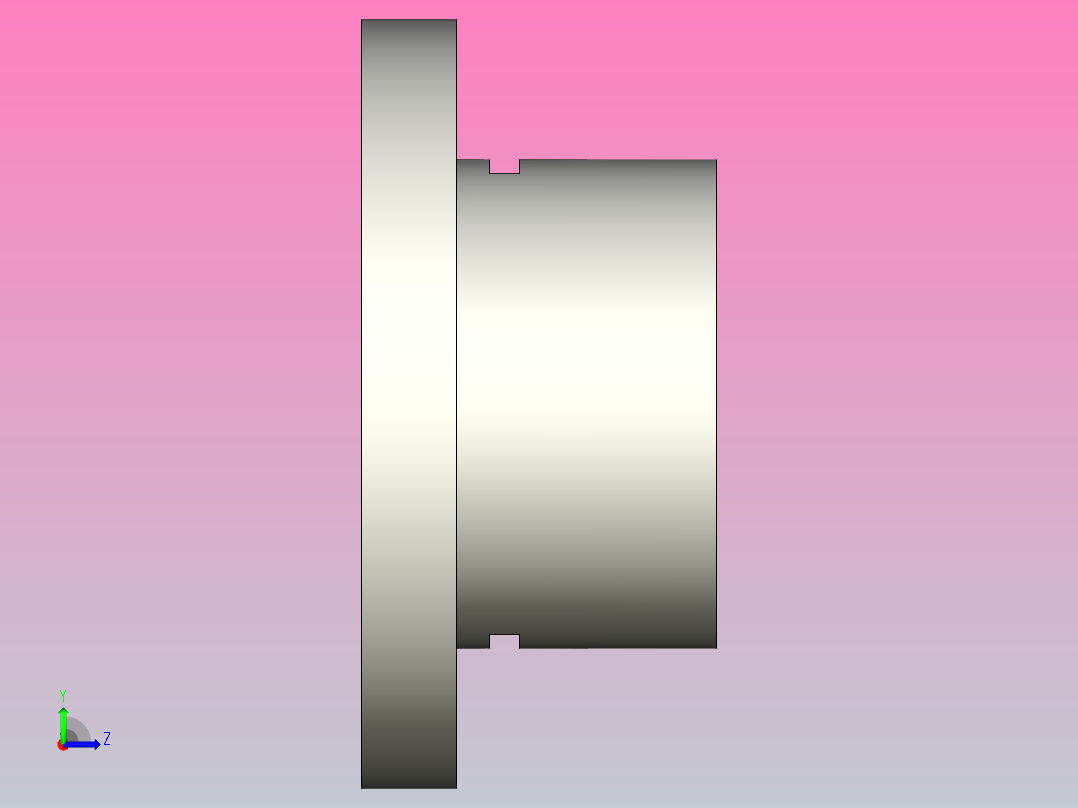 GBJ01-D8导向轴支座（开口型法兰型）左视图