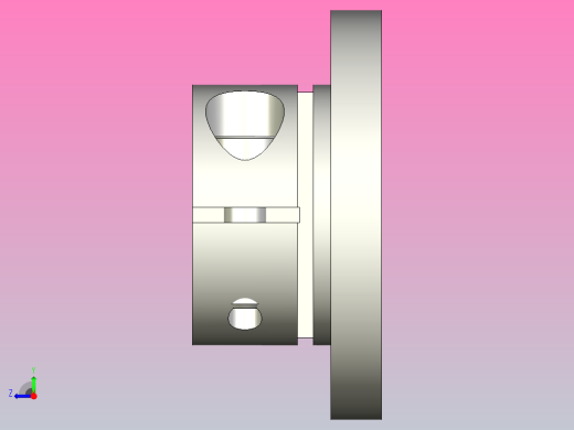 GBJ01-D8导向轴支座（开口型法兰型）右视缩略图