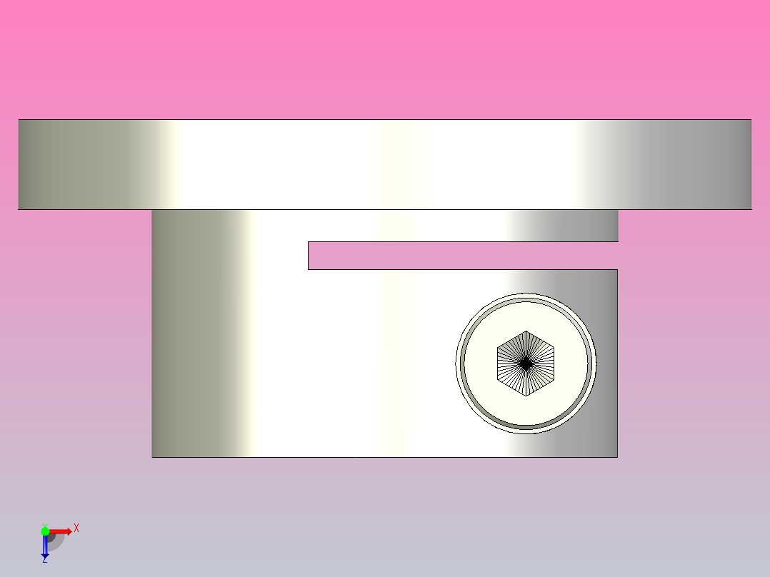 GBJ01-D8导向轴支座（开口型法兰型）俯视图