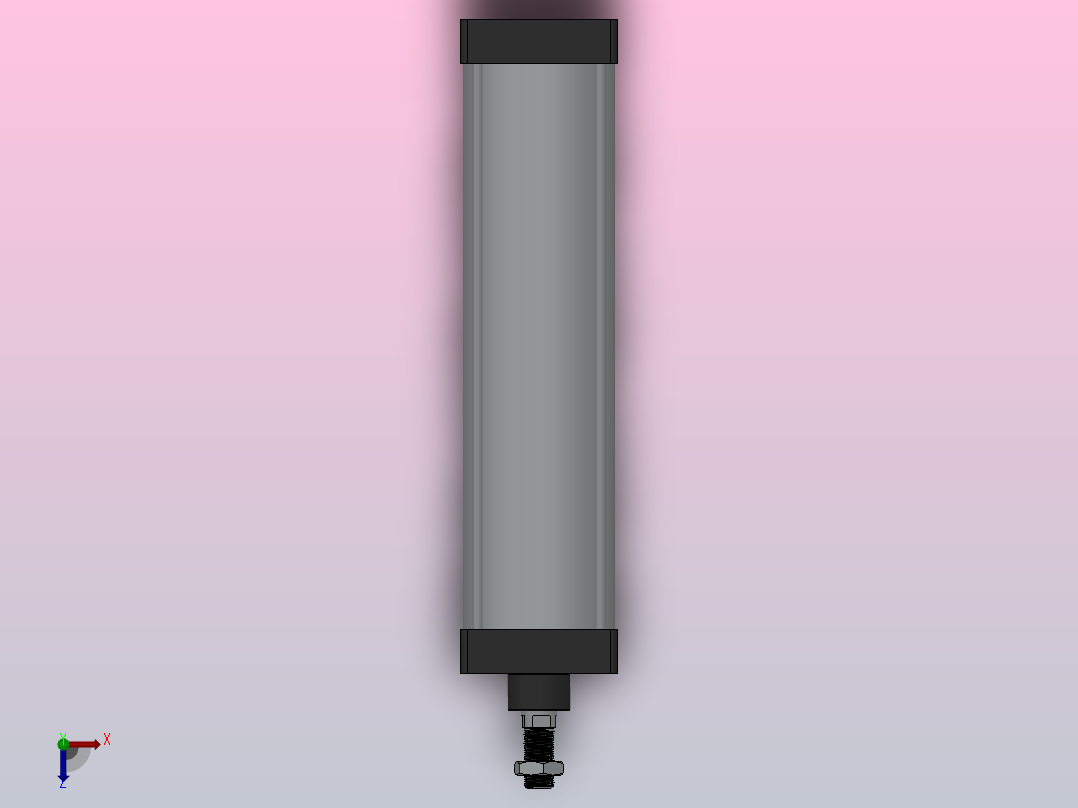 SC气缸SC标准气缸系列SC-125X500-S俯视图