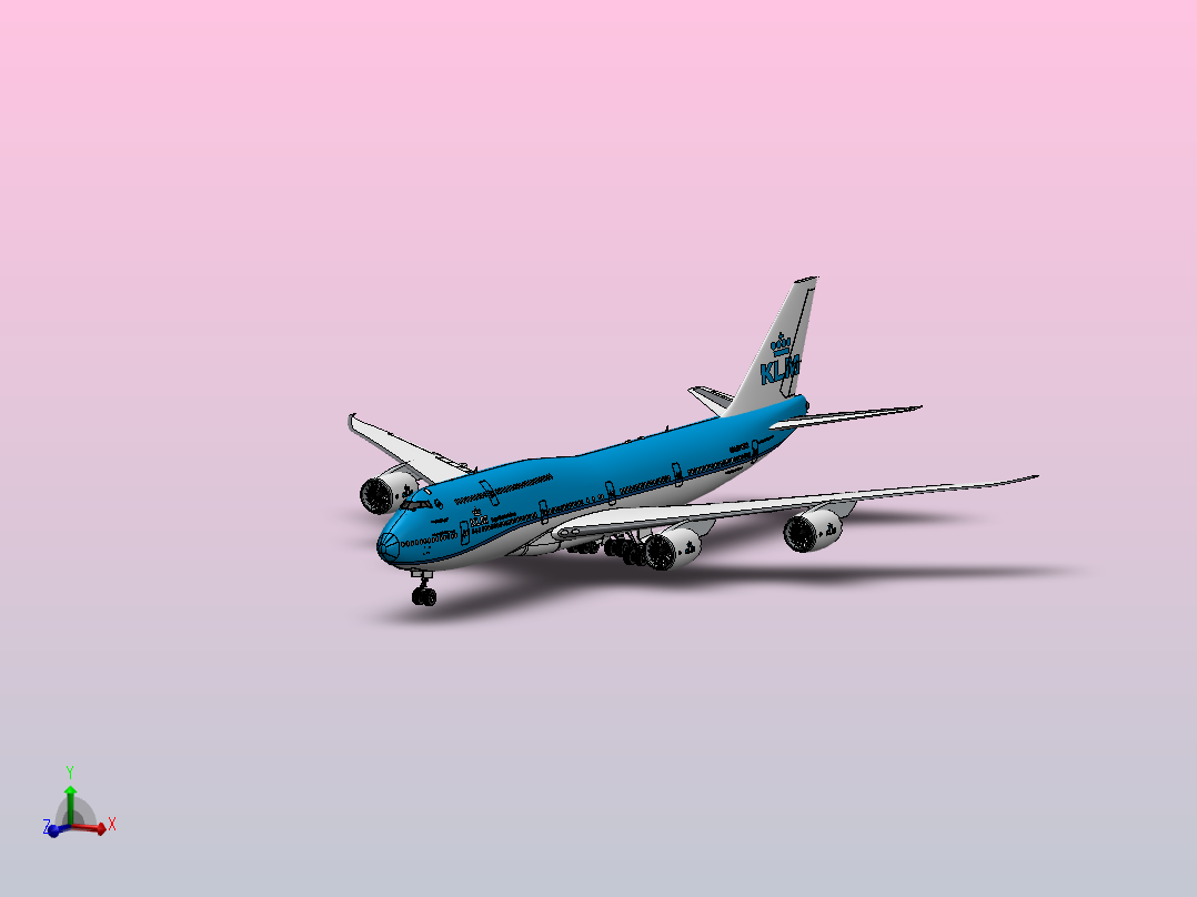 波音747-8飞机主视图