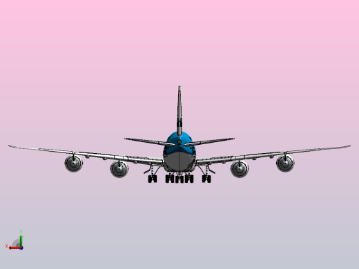 波音747-8飞机后视缩略图