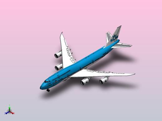 波音747-8飞机正等轴测缩略图