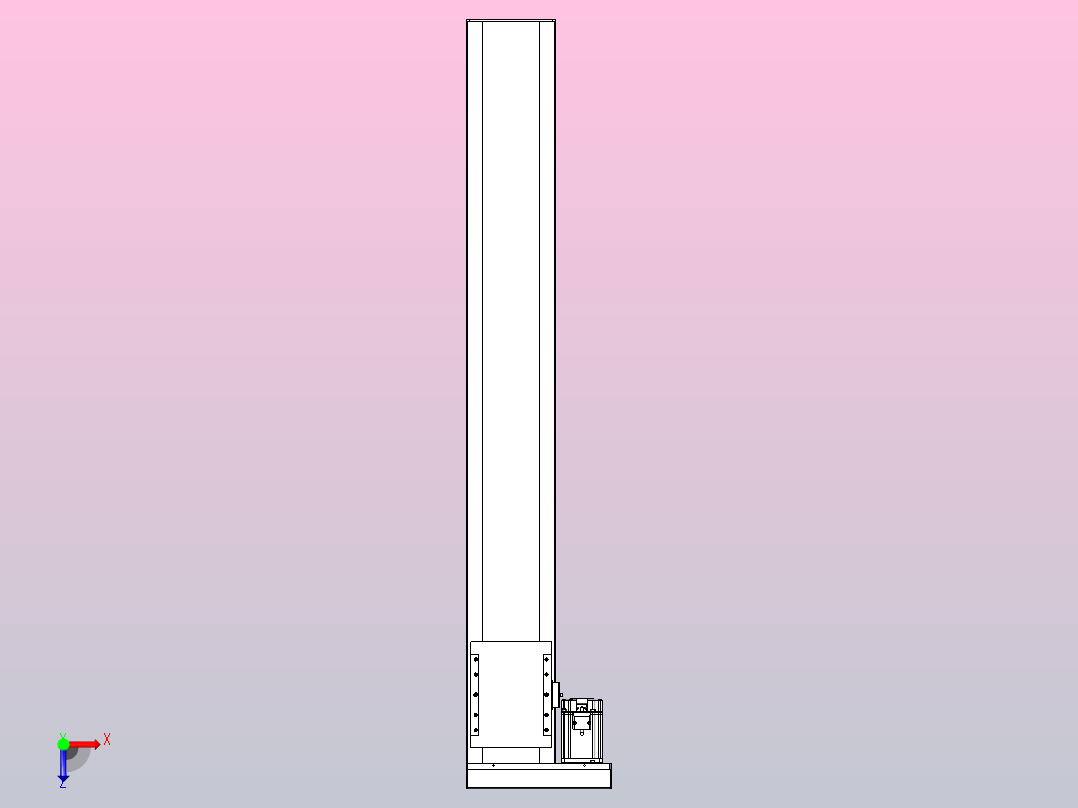 滚珠丝杠直线轴带导轨全封闭TPA-HCR-175D-2510C-L1200-MR-Y-P75-N3俯视图