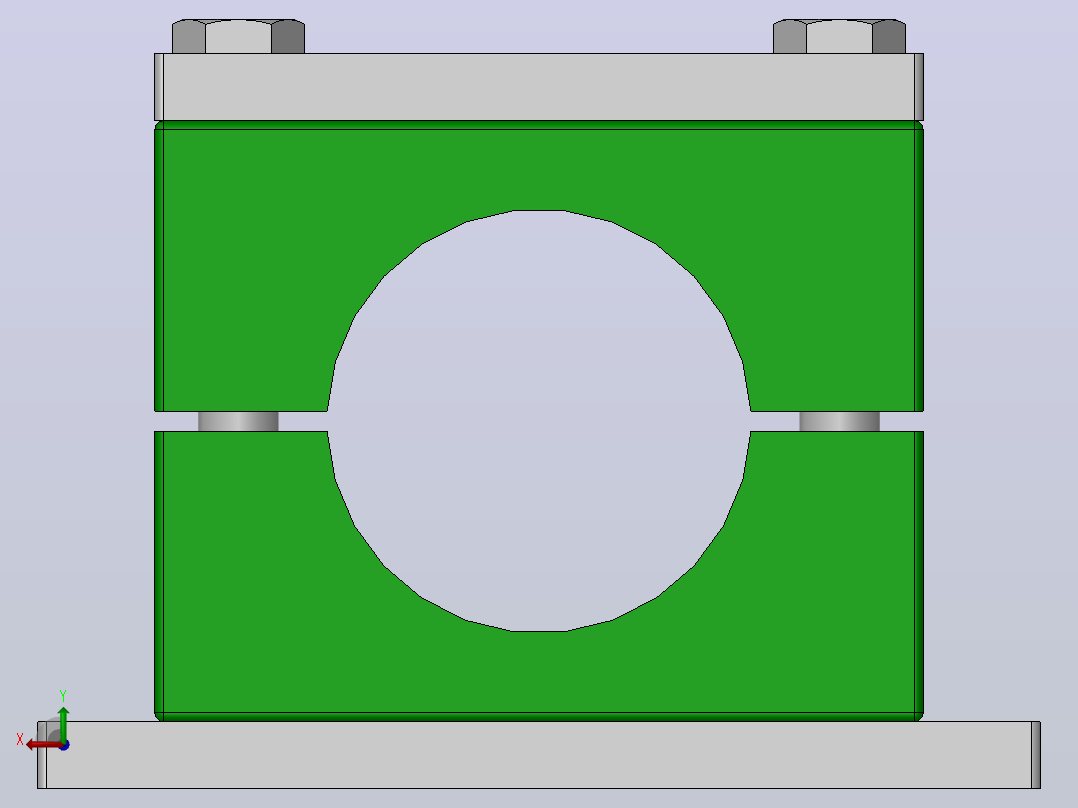 塑料管夹_塑料管夹 B(Ⅱ)63.5后视图