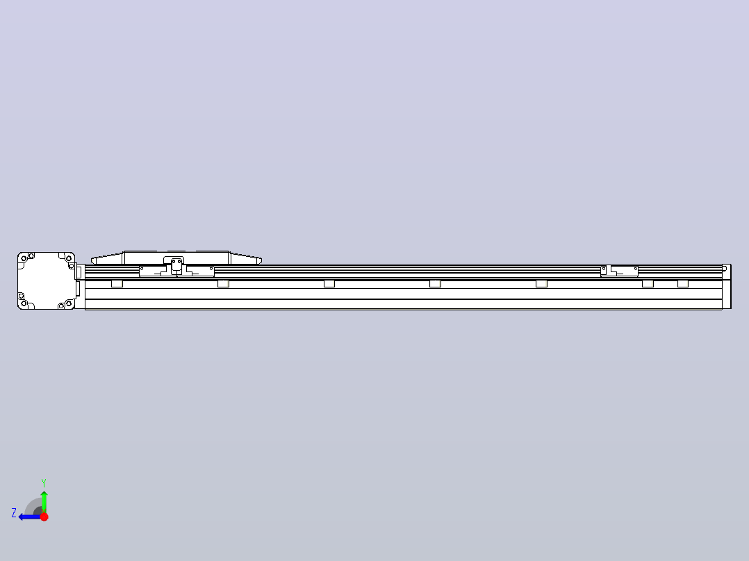 机器人皮带驱动直线轴TPA-GCB-150-P80-L600-DL-M75-N3右视图