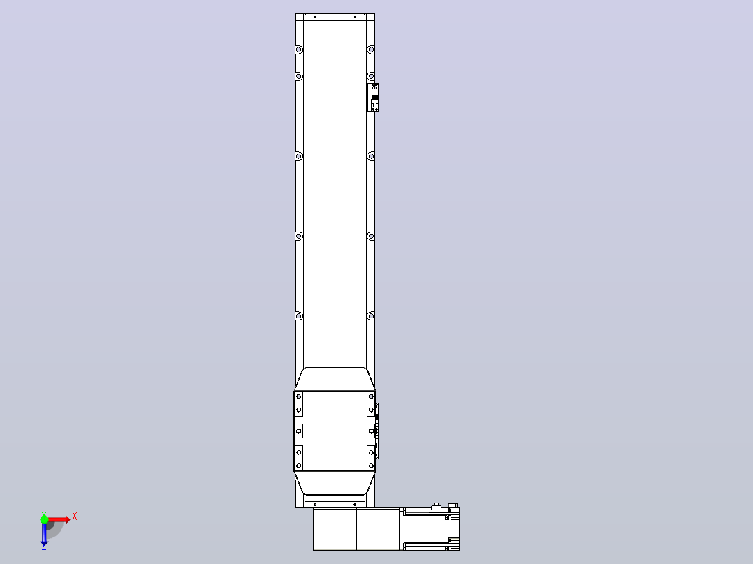机器人皮带驱动直线轴TPA-GCB-150-P80-L600-DL-M75-N3俯视图