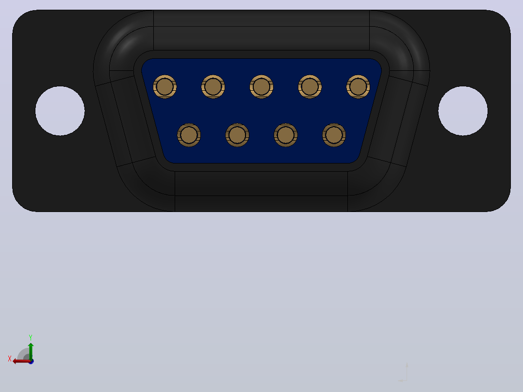 DB9类型连接器后视图