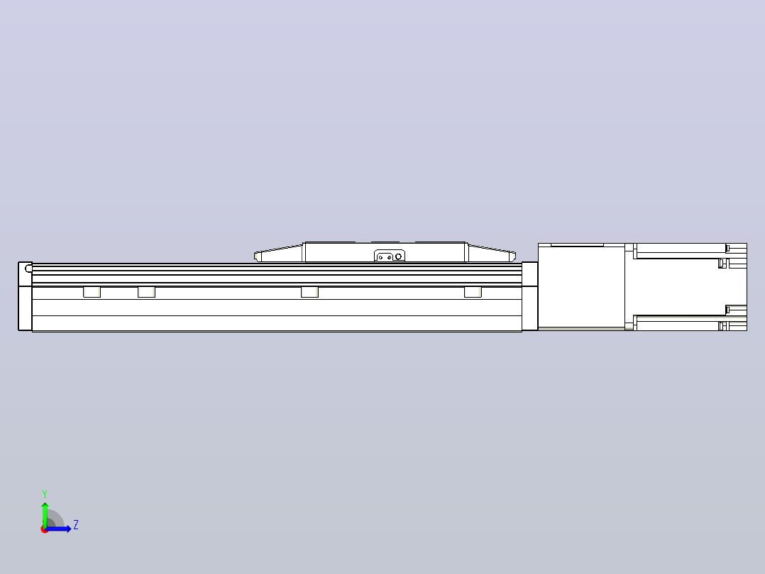 滚珠丝杠直线轴内置导轨TPA-GCR-150-2010C-L200-M-M75-N3左视图