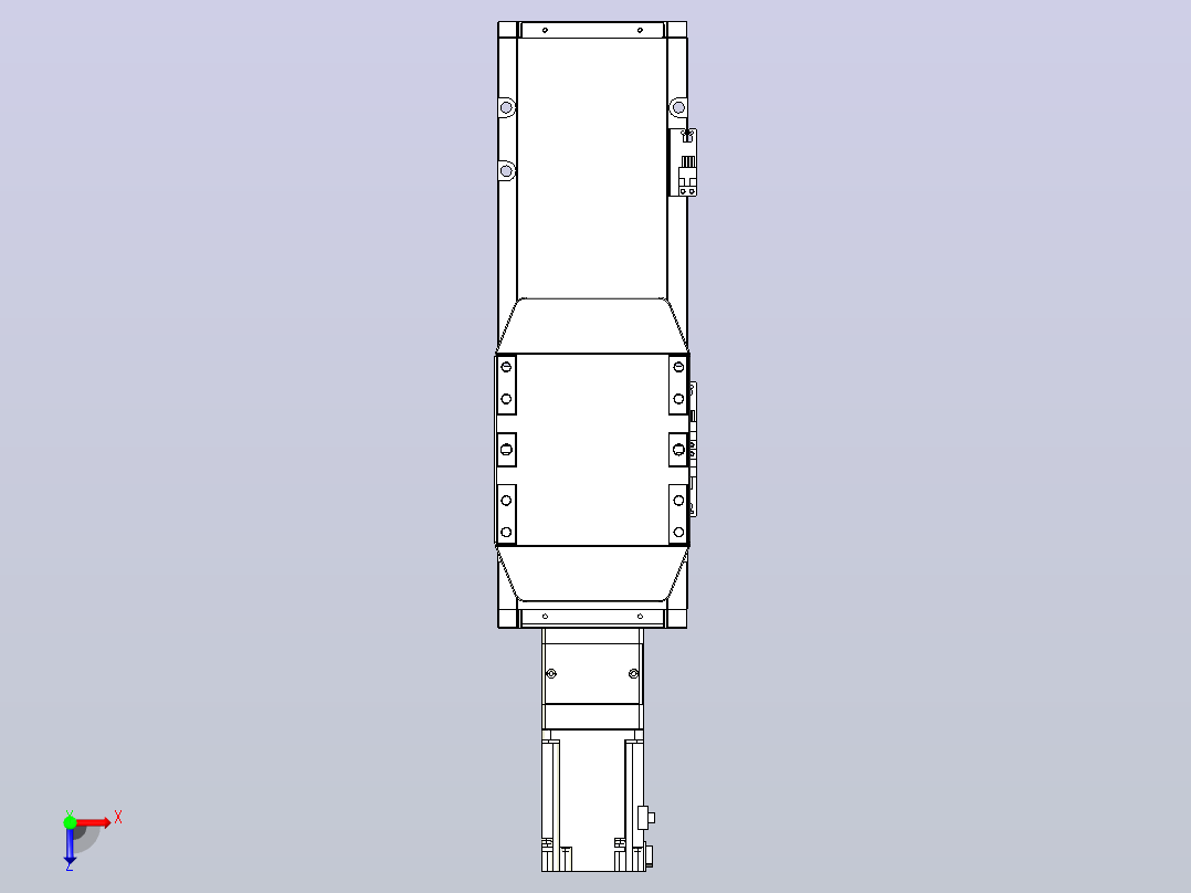 滚珠丝杠直线轴内置导轨TPA-GCR-150-2010C-L200-M-M75-N3俯视图