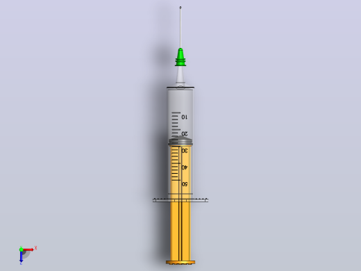 简易注射器外形模型3D图俯视缩略图