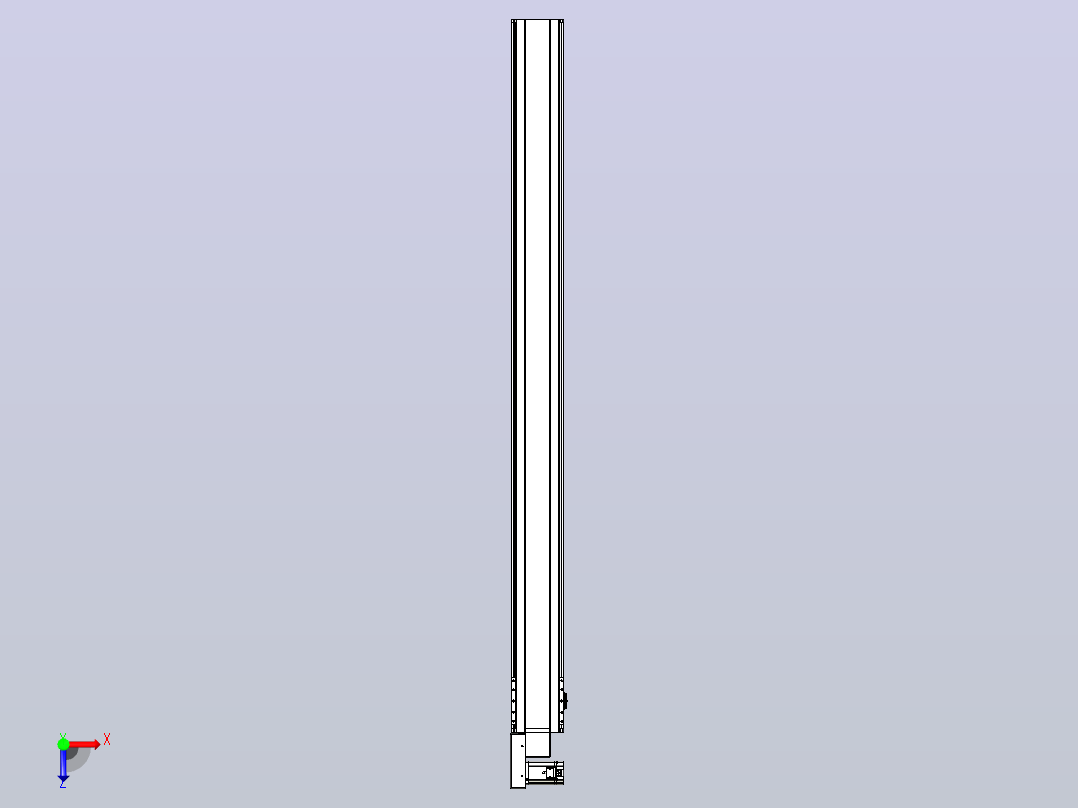 皮带直线轴半封闭可选导轨TPA-HNB-175D-140-L2100-ML-Y-P75-N3俯视图