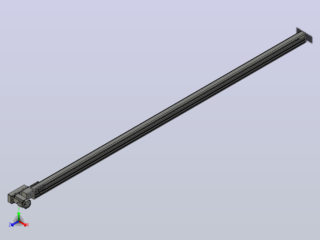 皮带直线轴半封闭可选导轨TPA-HNB-65S-90-L2550-ML-C-P10-N3正等轴测图