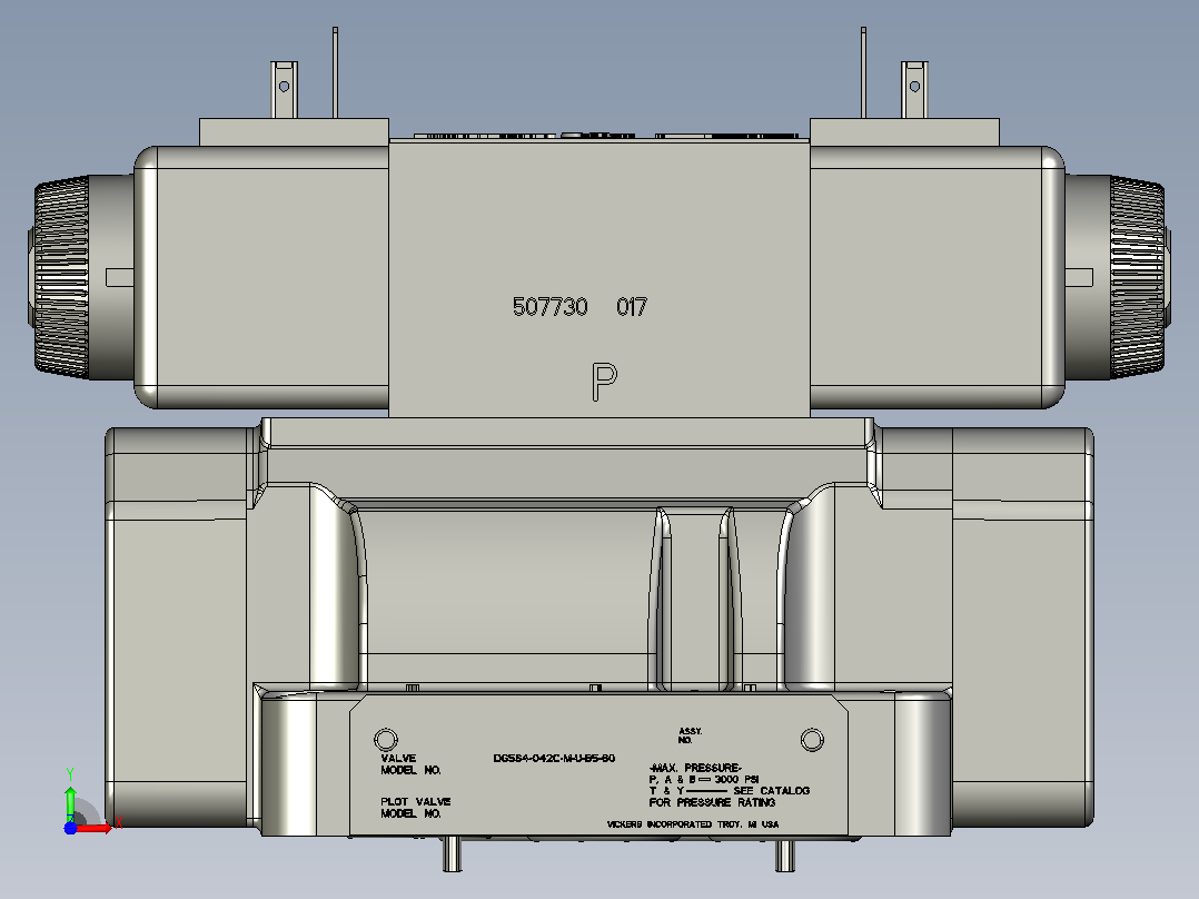 伊顿液压元件DG5S4-02-C-M-U-60-AC前视图