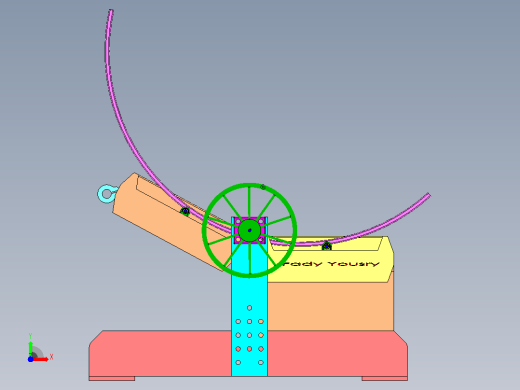 Bending Machine折弯机弯折机结构3D图纸 Solidworks设计前视缩略图