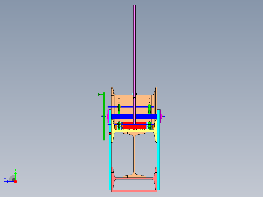 Bending Machine折弯机弯折机结构3D图纸 Solidworks设计右视图