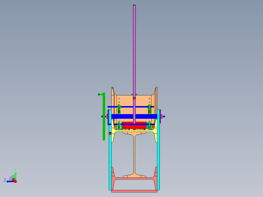 Bending Machine折弯机弯折机结构3D图纸 Solidworks设计右视缩略图
