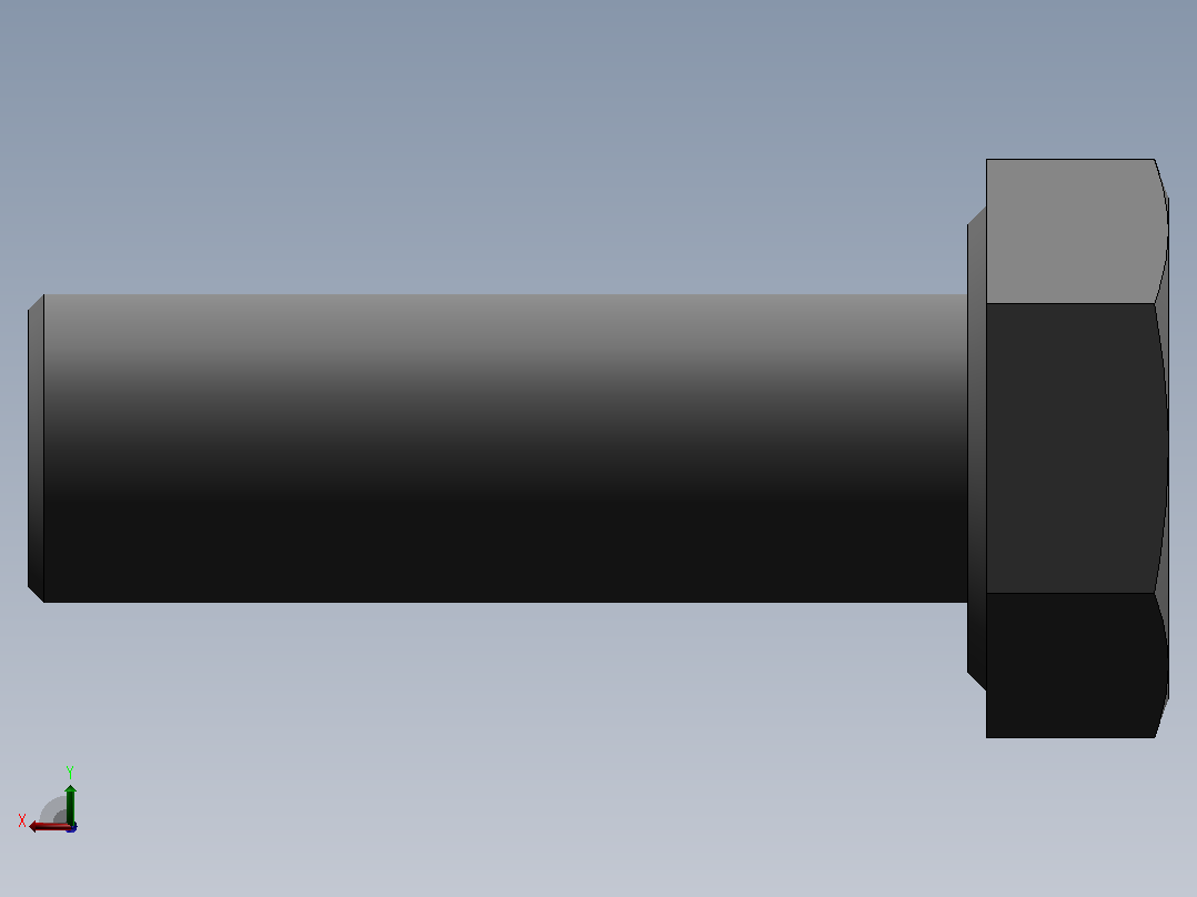六角头螺栓M10×30左视图