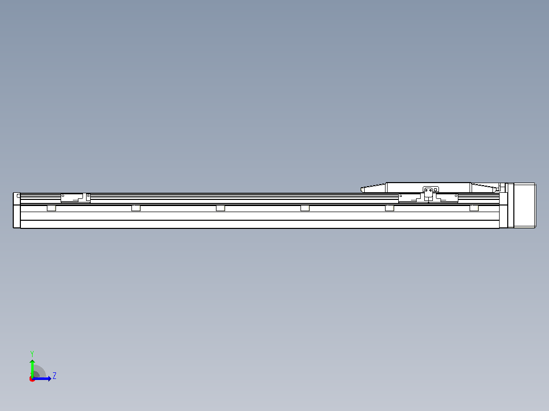 滚珠丝杠直线轴内置导轨TPA-GCR-150-2010C-L600-ML-M75-N3左视图