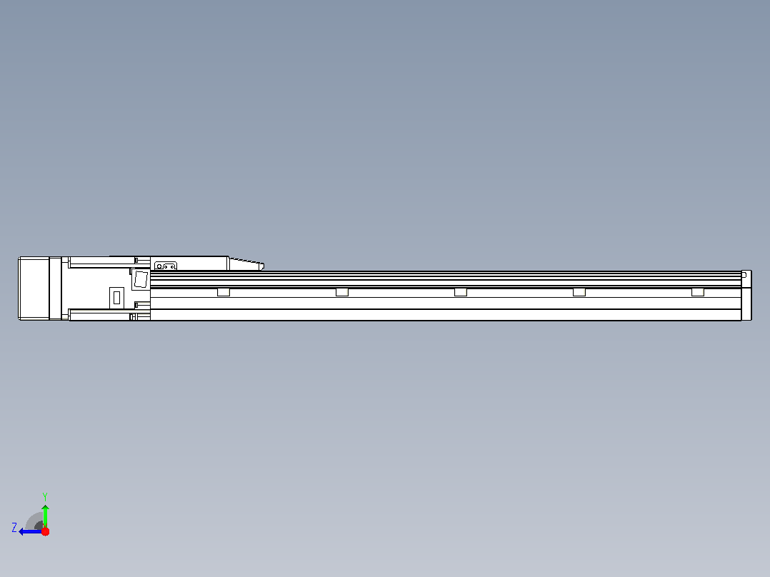 滚珠丝杠直线轴内置导轨TPA-GCR-150-2010C-L600-ML-M75-N3右视图