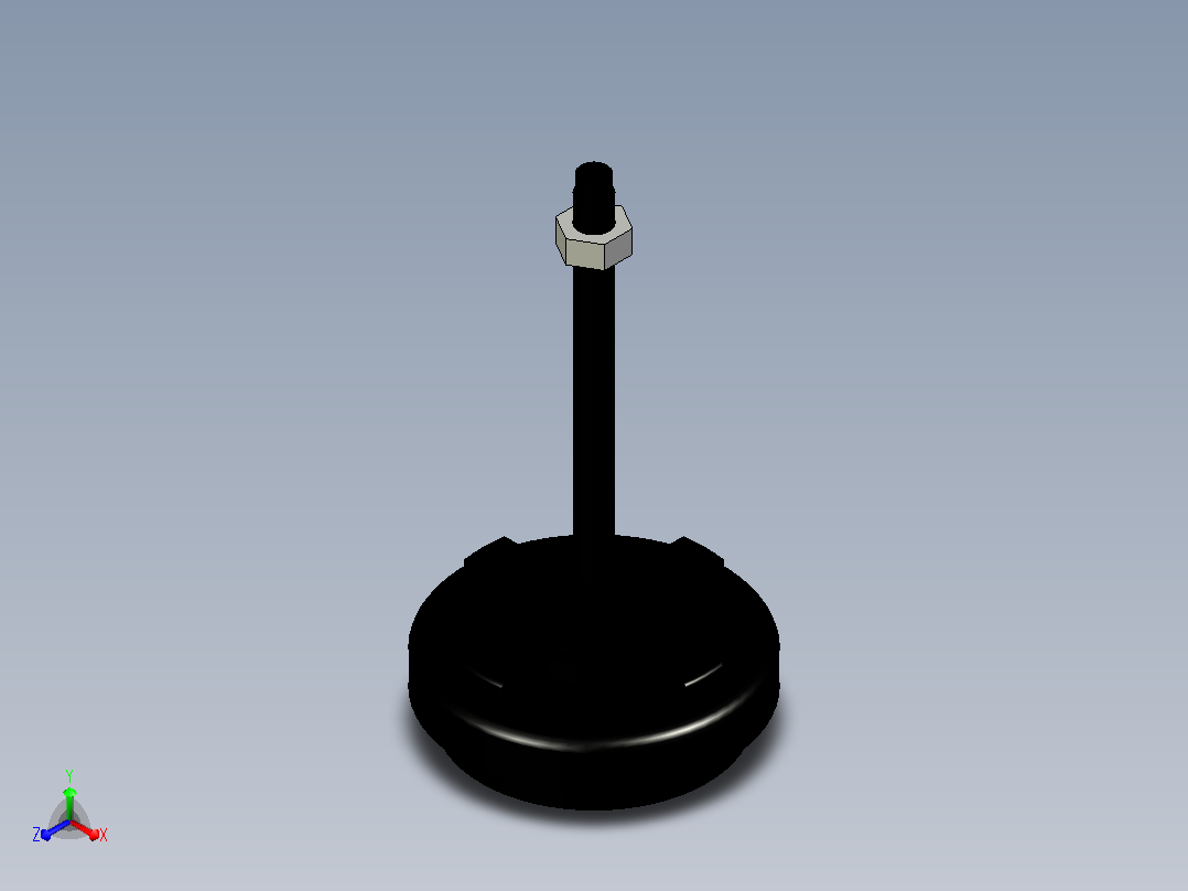 脚轮脚杯3D  WAM04-D140-M16-L175.x_t正等轴测图