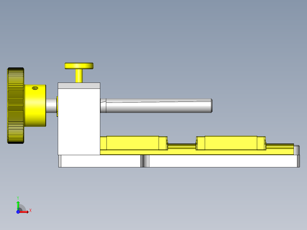 气缸位置调整机构前视图