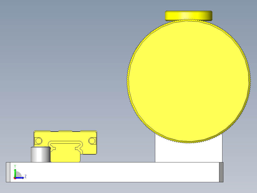 气缸位置调整机构左视图