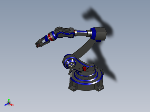六轴机械手臂3D图纸三维模型工业机器人机械手