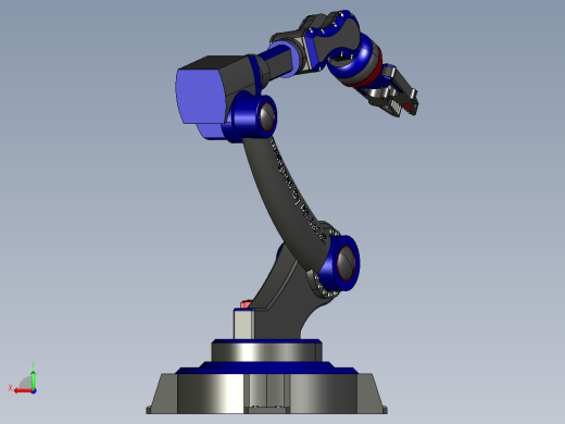 六轴机械手臂3D图纸三维模型工业机器人机械手后视缩略图