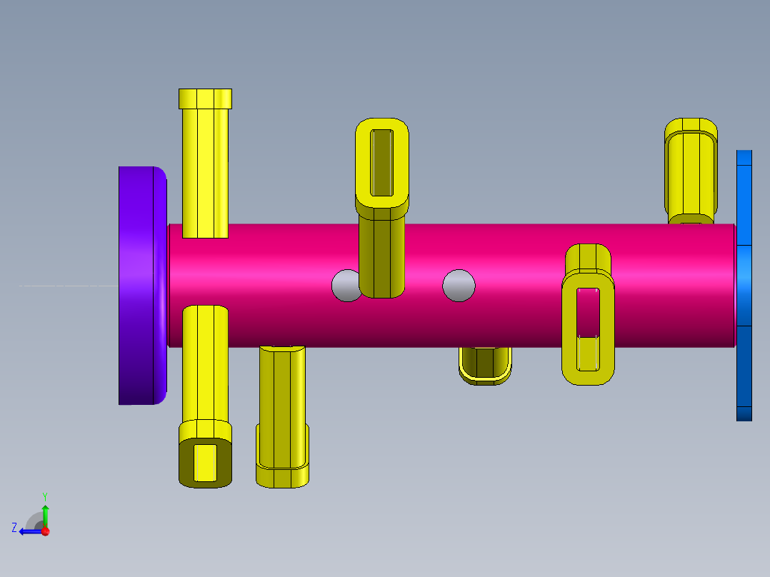 旋耕头3D模型右视图