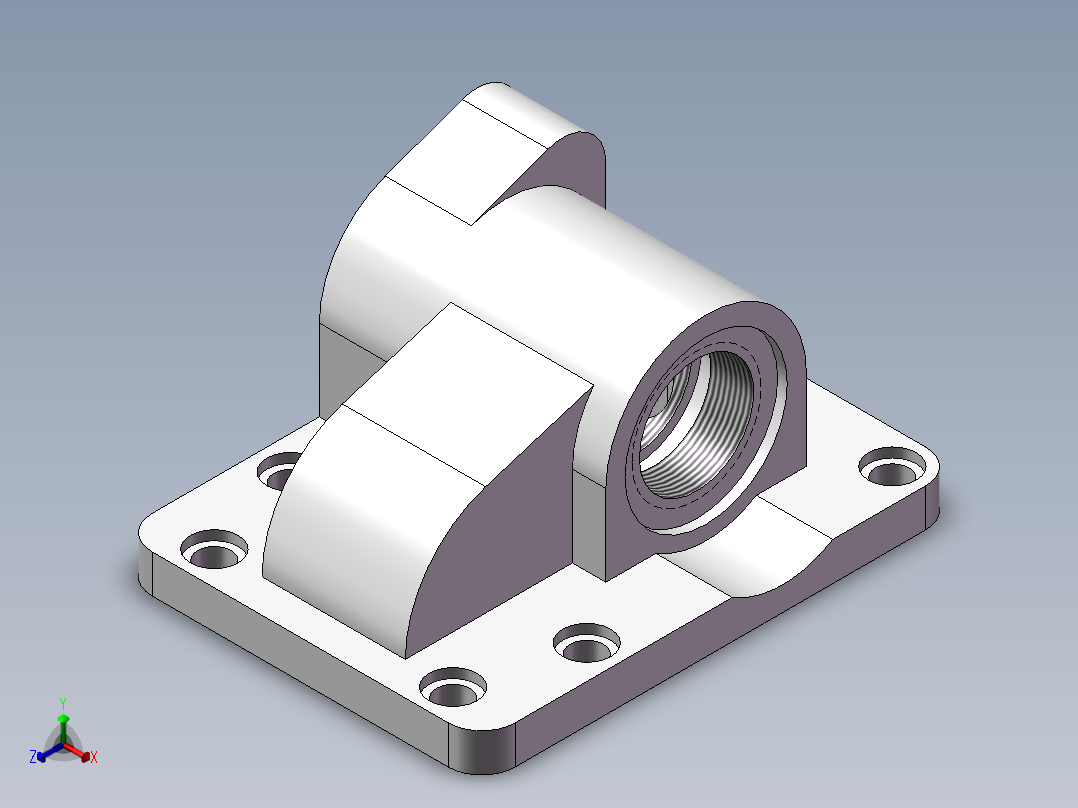 练习阀座正等轴测图