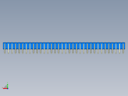 彩色公排针 100mil 2.54mm 系列-DS1022_blue_2x34p_100mil_TypeD_rev1.0后视缩略图