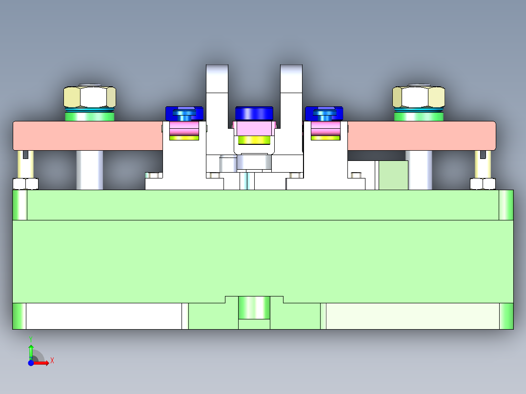 操纵杆零件夹具含三维图+CAD图设计资料前视图