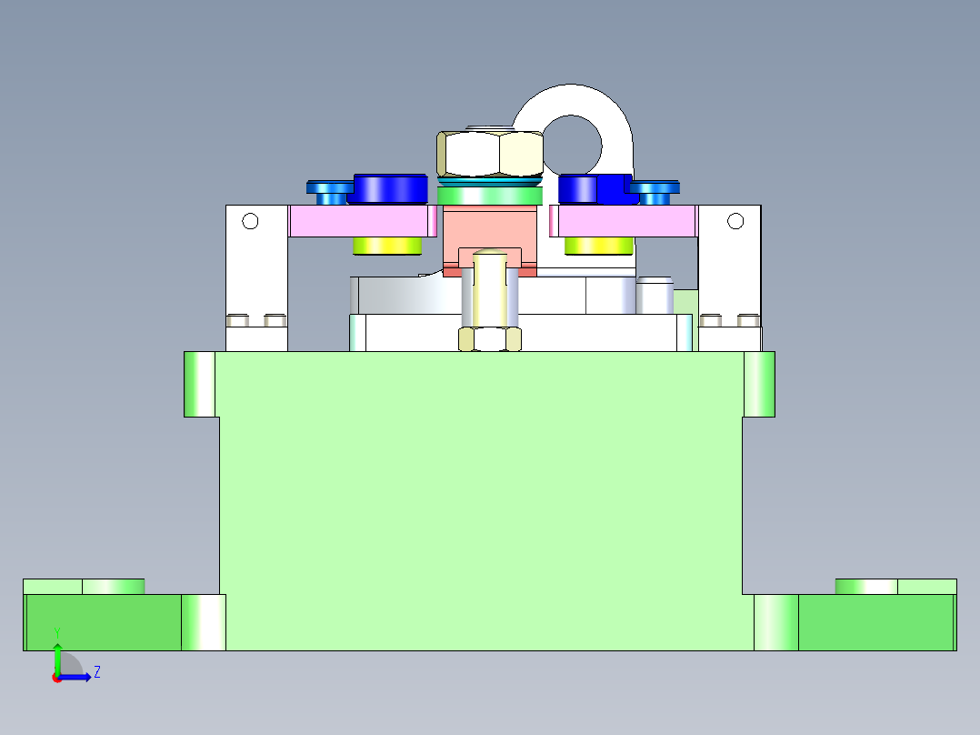 操纵杆零件夹具含三维图+CAD图设计资料左视图
