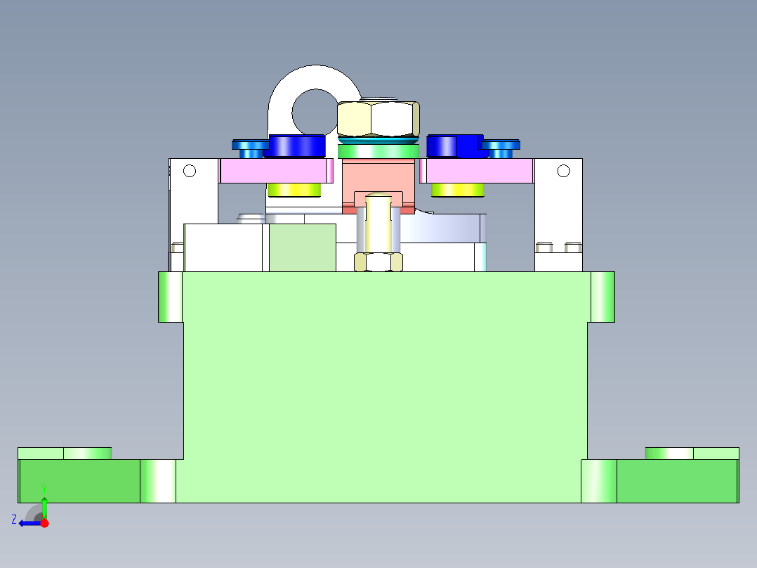操纵杆零件夹具含三维图+CAD图设计资料右视图