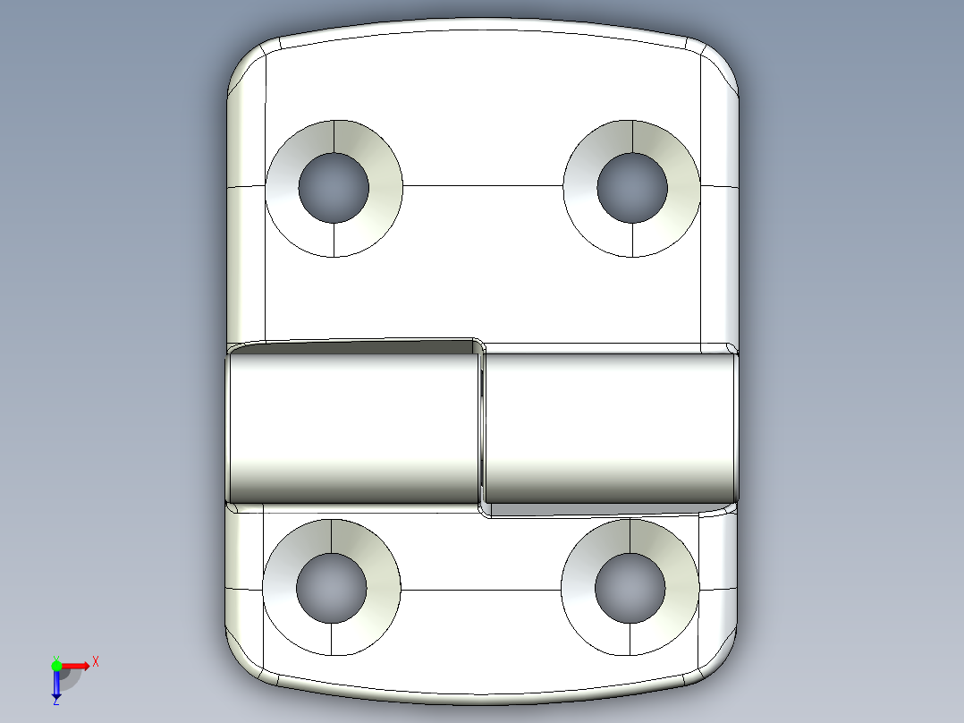 型材-KJN 25-40 DETACHABLE COMBI HINGE RIGHT 095K2540R00俯视图