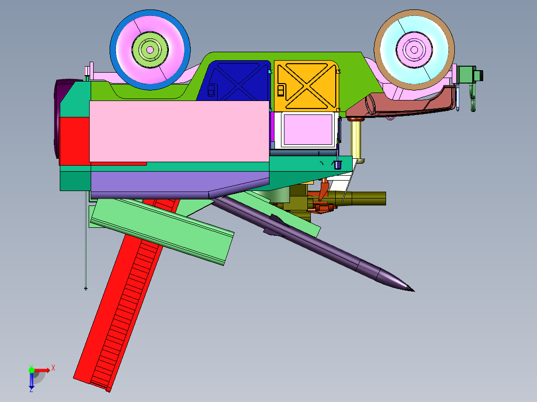 战场万金油多功能悍马车俯视图