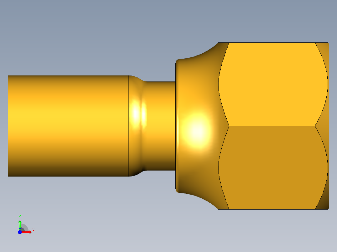 扩口式工业通用硬管接头Flare Adapter US5-8前视图