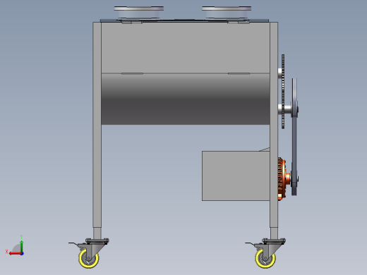 XL-卧式双螺带混合机设计【含三维SW+CAD图+文档】后视缩略图