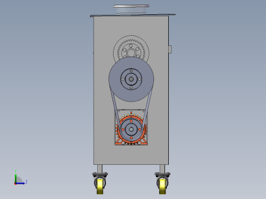 XL-卧式双螺带混合机设计【含三维SW+CAD图+文档】左视缩略图