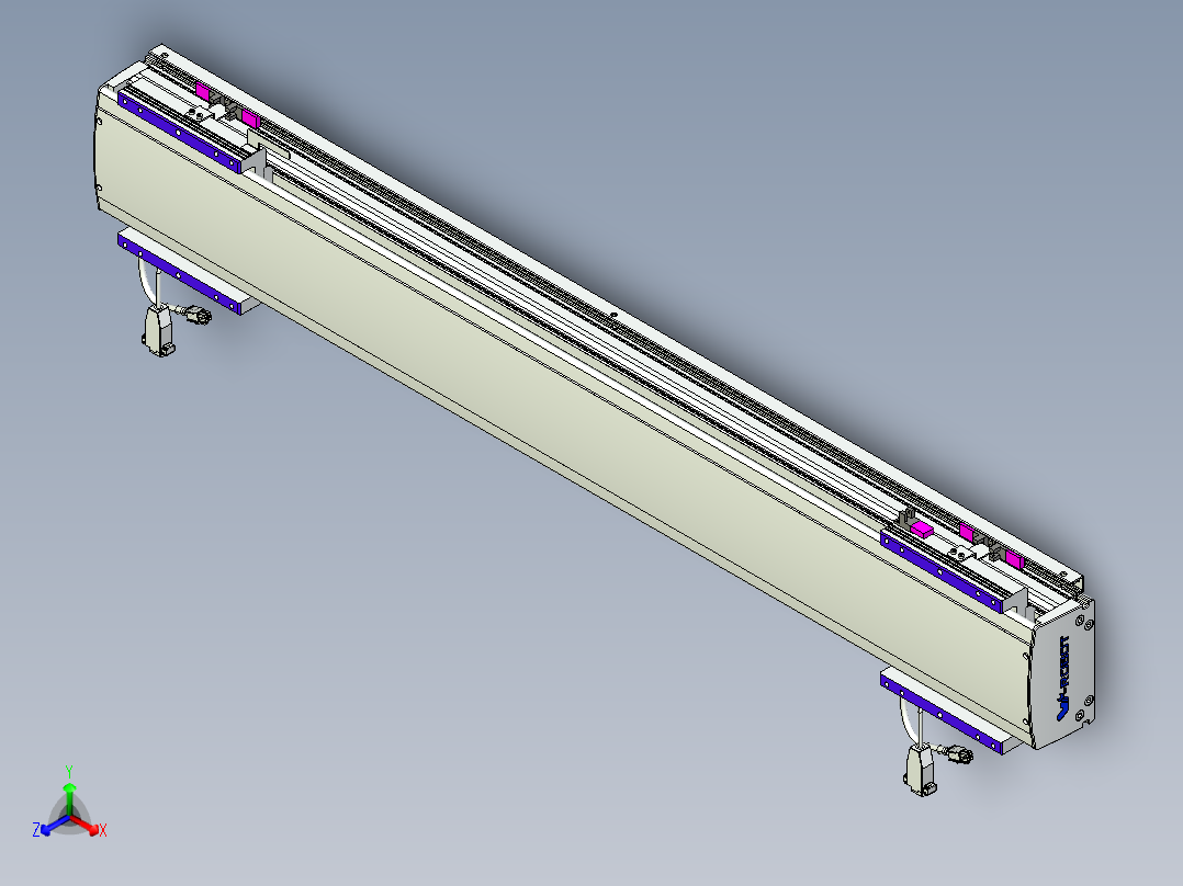 威洛博VL系列直线电机模组-2VL14S2-S800正等轴测图