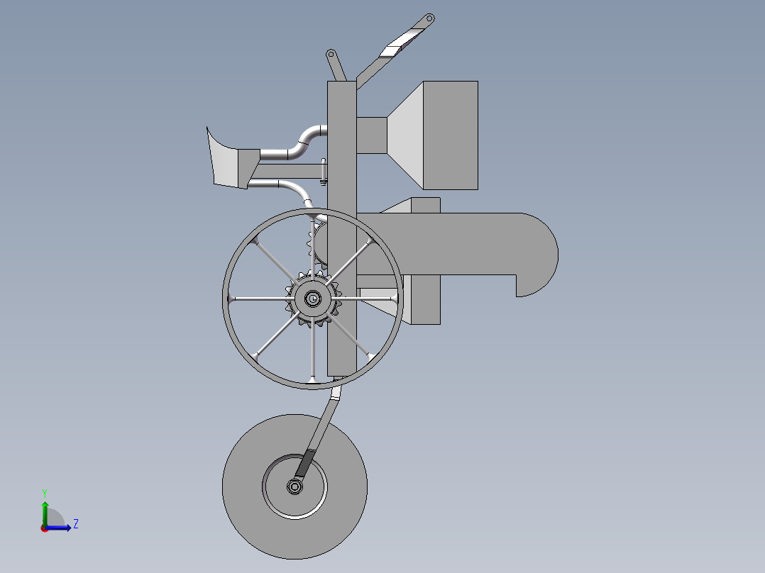 马铃薯播种机设计-土豆种植机设计（含三维SW+CAD图纸+说明）左视图
